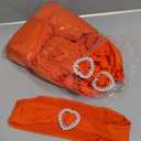 50 Pcs Spandex Chair Sashes with Heart Shaped Buckle Slider Stretch Chair Cover Band Universal Elastic Chair Ties for Wedding Banquet Event Party Decoration(Orange)