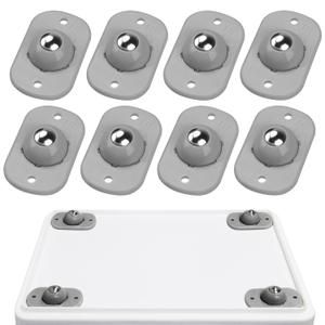 TRVL FIELDER Self Adhesive Caster Wheels, Appliance Rollers Appliance Slider for Kitchen, 360 Swivel Small Casters - Solve Coffee Maker Air Fryer Small Appliances Countertop Sliding (Gray - 8 Pcs)