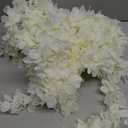 32.8Ft Artificial Silk Wisteria Vine Hanging Flowers Garland Home Outdoor Wedding Arch Garden Wall Decor, Pack of 10 (Off White)
