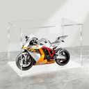 LANSCOERY Acrylic Display Case, Assemble Showcase Display Box for Collectibles, with Dustproof & Seamless Display Design, 8x6x6 inch White Base