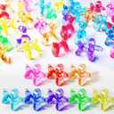 70 Pcs Mini Resin Balloon Dog Figurine to Hide Small Acrylic Bulk Balloon Animal Toys Crafts 8 Color Mixed with Holes for Party Favors Statue Decor Charm Keychain (Colour Mixture)