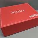 Jeossy Women's 9605 Chelsea Ankle Boots Slip on Short Booties (Black)