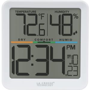 La Crosse Technology 302-1408-TBP Indoor Comfort Meter with Time & Date