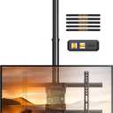 Perlegear Ceiling TV Mount, Hanging TV Mount for 37-75 inch Flat or Curved TVs up to 99 lbs, Full Motion TV Bracket with Swivel, Tilt, Max VESA 600x400mm, PGLCM1