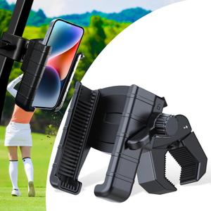 Golf Cart Phone Holder Mount, Compatible with EZGO/Club Car/Yamaha, Universal Compatible with iPhone/Galaxy/Google Pixel, Golf Cart Accessories Fit for All Smartphones (Black)