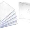 Maxtek 10.4 mm Standard Single Clear CD Jewel Case with Assembled Clear Tray, 25 Pack