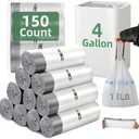9 Gallon Trash Bag  Counts Small Trash Bags Extra Strong Drawstring Bathroom Trash Bags Small Garbage Bags Clear Trash Bag for Bathroom Bedroom Office Kitchen Trash Can