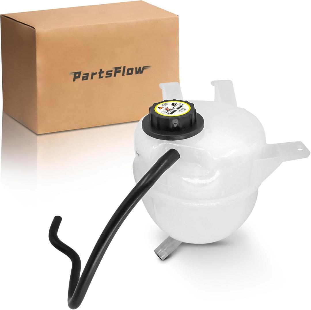 Partsflow Engine Radiator Coolant Reservoir Tank W/Cap&Pipe Compatible With Ford E-150 E-250 E-350 E-450 E-550 Club Wagon Econoline F53 4C2Z8A080BC 603-029 9C3Z8101B