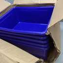 Storex Letter Size Deep Storage Tray Organizer Bin for Classroom, Office and Home, Violet, 5-Pack (62528A05C)