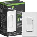 Leviton Decora Smart Dimmer Switch, Wi-Fi 2nd Gen, Neutral Wire Required, Works with Matter, My Leviton, Alexa, Google Assistant, Apple Home/Siri & Wired or Wire-Free 3-Way, D26HD-1RW, White