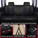 Silverado Seat Covers 2007-2026 Full Set, Truck Interior Sets Custom Fit for Chevy Chevrolet Silverado GMC Sierra 1500/2500/3500HD Crew/Double/Extended Cab with Lumbar Support, Black Blue