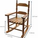 Child Rocking Chair for 3-6 Small Baby Kids Wooden Outdoor Furniture Indoor Living Room Lounge Bedroom Porch Patio Outside Brown