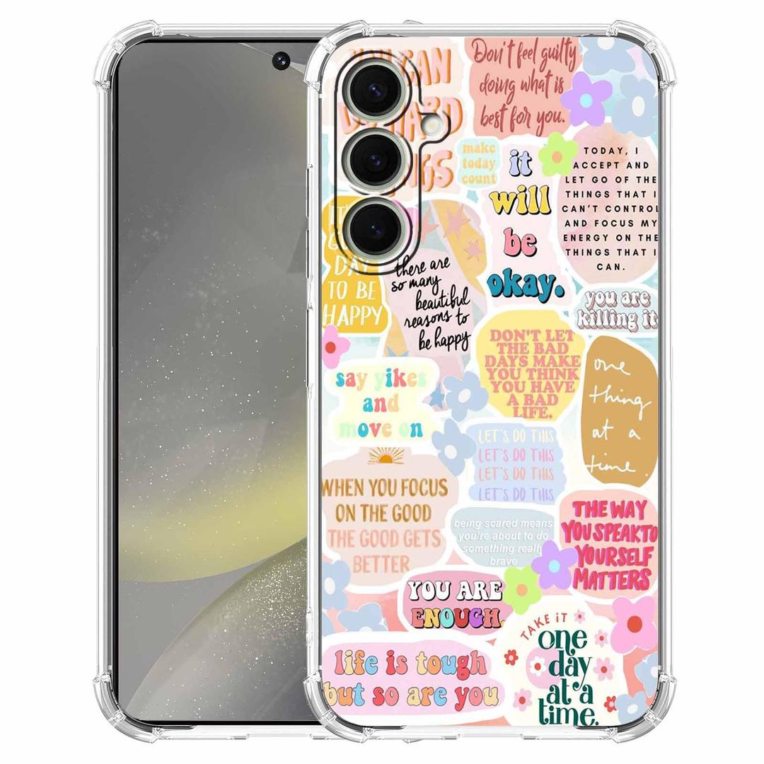Case for Galaxy S24 with Christian Design,Jesus Bible Verse Christian Quotes Collage Pattern Case for Christians,Soft TPU Bumper Phone Cover for Galaxy S24,#2