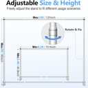 10 x 8FT Backdrop Banner Stand, Heavy Duty Adjustable Photo Background Support Frame Kit, Step and Repeat Stand for Photo Booth, Parties, Exhibition, Trade Show, Wedding - Silver