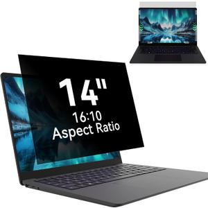 Laptop Privacy Screen 14 Inch, Laptop Screen Privacy Shield 16:10 Aspect Ratio Anti-Glare Blue Light Computer Monitor Protector,Removable 14in Filter for Lenovo HP Dell Acer Asus Thinkpad Envy Xps