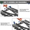 MANNIDOO Classic City Train Tracks, 54 Pieces Railroad Track with 32 Curved, 20 Straight and 2 Switch Train Tracks, Train Expansion Accessories Compatible with All Major Train Tracks