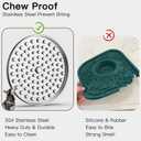 Stainless Steel Lick Mat for Dogs Cats, Slow Feeder Lick Pad for Aggressive Chewers, Non-Slip Heavy Duty Base, Mental Stimulation for Anxiety Reducer, Whisker-Friendly for Cat