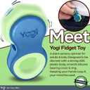 Yogi Fidget Toy for Adults & Kids Sensory Stress Relief Spinner with 5 Silicone Finger Rings Quiet Desk Fidget for Focus at Work, School & Travel (Ocean