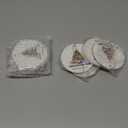 Thyle 8 Pcs Ceramic Book Lover Ornaments Book Club Gifts Christmas Tree Ornaments Christmas Tree Hanging Gift for Librarian Bookish Club Gifts(Trees, Circle)