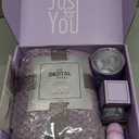 Birthday Gifts for Women, Self Care Get Well Soon Gifts, Lavender Relaxing Spa Gift Basket Care Package w Blanket, Valentines Mothers Day Christmas Gifts for Mom Grandma Wife Girlfriend Friends Sister (Purple)