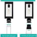 Solar Lamp Post Light Outdoor WaterproofSolar Outdoor Post Light with 3.5in Pier Mount BaseMatte Black
