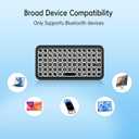 iPazzPort Mini Bluetooth Wireless Keyboard with 8-Color Backlight, Compact Couch Small Keyboard, Rechargeable, for Laptop, Tablet, Smartphone, Travel & Home