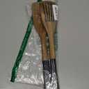 2 Pcs Wooden Spatula Set for Cooking Non Toxic Teak Kitchen Utensils Slotted Pancake Turner Flat Wood Wok Spatulas Bamboo Spoon for Cooking Utensil Set Spurtle Scraper Black Fish Egg Flipper Spatula