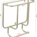 MyGift 2-in-1 Bathroom Magazine Rack with Toilet Paper Holder, Wall Mounted Bathroom Magazine Holder, Modern Brass Tone Metal Magazine Organizer Storage for Home or Office