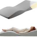 Full Body Bed Wedge Mattress Sleep Pillow for Acid Reflux Snoring Choking Back Pain Relief, Ergonomic Mattress Topper with Memory Foam Non Slip Base Cooling Sheet, Support System for 0-Gravity Sleep