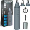 JISHO Ear and Nose Hair Trimmer for Men Women  10000 RPM Powerful Motor with Dual Stainless Steel Edge Blades USB Type-C Rechargeable for Easy Cleansing Travel Size2 Refills