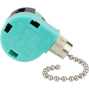 Ceiling Fan Switch 3 Speed 4 Wire Zing Ear ZE 268S6 Pull Chain Switch Control Replacement 3 Speed Control S Witch Ceiling Fans, Wall Lamps, Cabinet Light