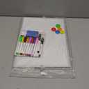 Dry Erase White Board, Cazeyoo Magnetic Desktop Whiteboard 16 x 12inch with Stand, 10 Markers, 4 Magnets and 1 Eraser, Portable Double-Sided White Board for Kids Drawing, Office, Home, School (Metal)