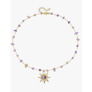 Rapunzel Sun Necklace for Women Tangled Necklace Sun Necklaces Opal Pendant Neckalces Healing Crystal Necklaces Christmas Trendy Jewelry