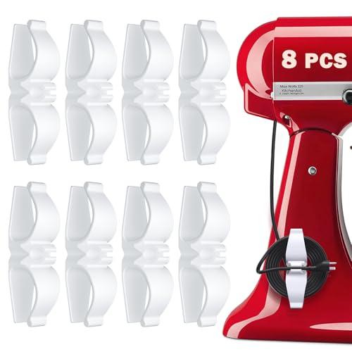 Lancord Cord Organizer for Appliances, 8 Pack Upgraded Kitchen Appliance Cord Organizer Stick On Appliance Wire Organizer Wire Wrapper for Kitchen Appliances Mixers, Coffee Maker, Pressure Cooker