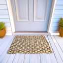 MAINEVENT Lobster Rope Mat Sand 30x17 Inch, USA-Designed Lobster Rope Door Mat Outdoor, All-Weather Nautical Door Mat, Non-Fade Lobster Doormat, Front Door Welcome Mat