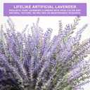 TURNMEON 20 Bundles Artificial Lavender Flowers for Outdoors Summer Decor,UV Resistant No Fade Fake Plants Plastic Faux Plants for Home Window Box Planter Porch Garden Home Cemetery Decor (Gray Purple)