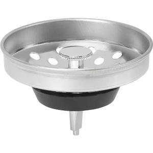 7637800T Kitchen Sink Stopper Oil Post Hole Basket Strainer, Silver And Tub Stopper