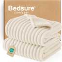 Bedsure Waterproof Dog Blankets for Large Dogs - Soft Puppy Cat Blanket Corduroy Fleece for Couch Protector Washable, Cozy Calming Reversible Furniture Protection for Pet,40"x50", Cream