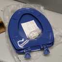 Bemis 7B1200SLOWT 364 Toilet Seat will Slow Close, Never Loosen and Easily Remove, Elongated, Plastic, Colonial Blue