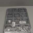 2 Packs Square Muffin Baking Pan, Premium Steel Muffin Pan for Baking, Nonstick Cupcake Tin Cheesecake Pans, Bakeware Muffin Top Pan (12 Cups, Black Grey)