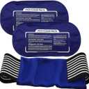 3 Pcs Gel Ice Packs for Injuries Reusable - Cold & Hot Therapy Wrap with Adjustable Strap (10"x5") - Non-Toxic Flexible Gel Pads for Muscle Pain, Swelling, Headache & Post-Surgery Recovery
