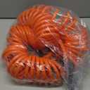 3/8 Lightweight Coil Garden Hose 75 FT, EVA Retractable Curly Water Pipe with 6-Pattern Spray Nozzle for Boat, Greenhouse, Yard, Patio (Orange)