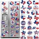 Konohan 25 Pcs Texas Refrigerator Magnets Texas Fridge Magnet Stickers States Souvenirs Gifts Magnet Holiday Magnetic Travel Decoration for Home Car Decor (Red, White, Blue)
