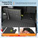 powoq Floor Mats Compatible with 2016-2022 Honda Pilot Cargo Mat Cargo Liner Trunk Mat TPE Replacement for 2016-2022 Honda Pilot Accessories (8 Seats Trunk Mat with Backrest Mats+Floor Mats)