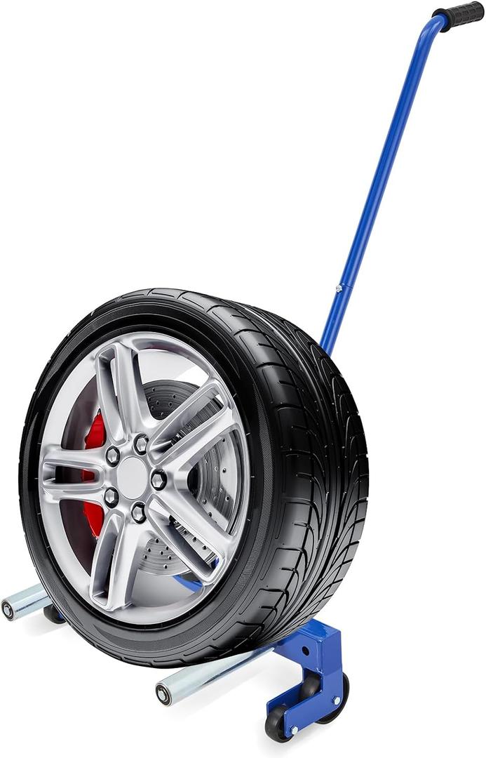 Garvee 500 LBS Heavy-Duty Tire Dolly, Adjustable Heavy-Duty Wheel Moving Cart Tire Transport Tool for Effortless Tire Moving & Storage in Garages, Workshops, Auto Repair Shops, Blue