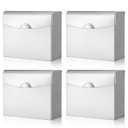 Tioncy 4 Pcs Sanitary Napkin Disposal Receptacle Stainless Steel Sanitary Napkin Receptacle Wall Mounted Tampon Disposal Bin Waste Tampon Holder Feminine Hygiene Container (Silvery White)