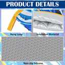 Cute Oven Mitts Heat Resistant Silicone Surface Oven Gloves with Quilted Liner Extended Non-Slip Pot Holders for Kitchen Baking Cooking Grilling(Blue Marble)