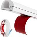 39" Side Open One Cord Hider (<1/4") for Wall Mounted Tv,Silicone Flexible Cable Cover to Hide Conceal Cords Along Wall,Wire Raceway Management Cable Concealer Channel,Electric Cord Organizer,White