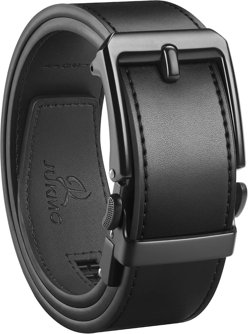 JUKMO 1.5" (38mm) Leather Ratchet Belt for Men in Gift Box