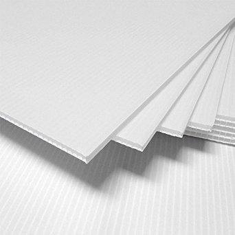24" X 36" Coroplast Sign - 4mm - Blank White Plastic Sheet Board - Fits Most A-frames - 14 Pack